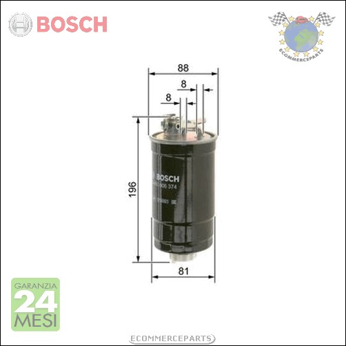 Kit 4 Filtri Tagliando Bosch per SKODA SUPERB reh #cp