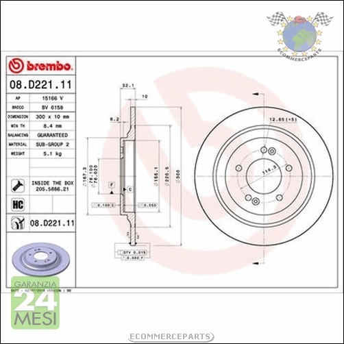 Kit dischi freno + Pastiglie Post Brembo per KIA OPTIMA rbv #dp