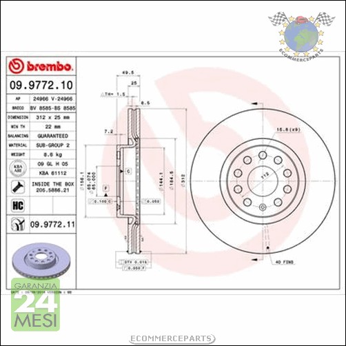 Kit Dischi e Pastiglie Ant+Post Brembo per CUPRA FORMENTOR rb0 bi1