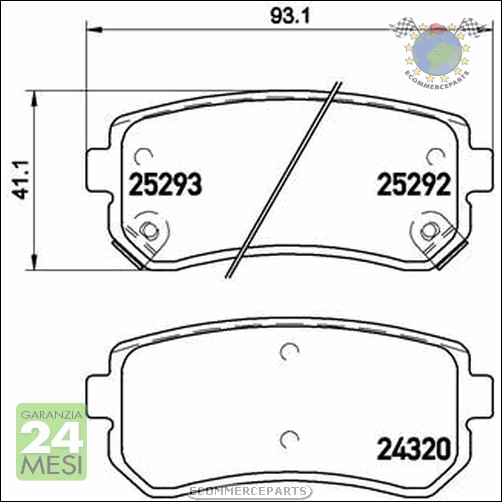 Kit Pastiglie freno Ant+Post Xtra + s. usura Brembo per HYUNDAI TUCSON KI #bc