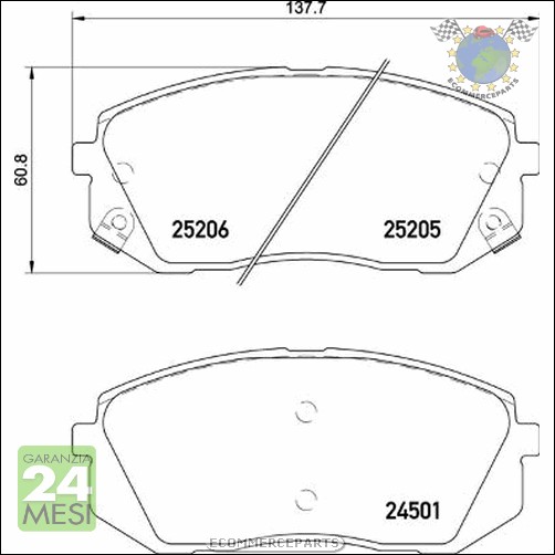 Kit Pastiglie freno Ant+Post Xtra + s. usura Brembo per HYUNDAI TUCSON KI #bc