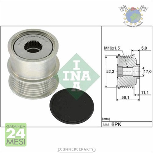 Puleggia alternatore ruota libera Ina per AUDI Q3 Q2 A5 A4 A3 A1 CUPRA FORMENTO