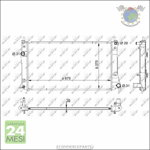 Radiatore acqua NRF per MAZDA 5 bhg